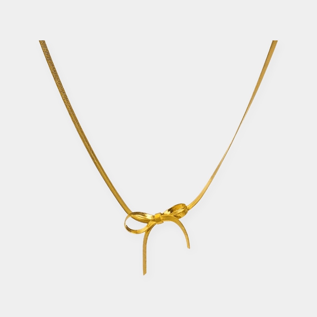 Ribbon Bow Necklace — waterproof jewelry