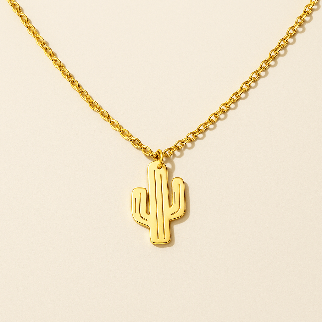 Cactus Pendant — waterproof jewelry
