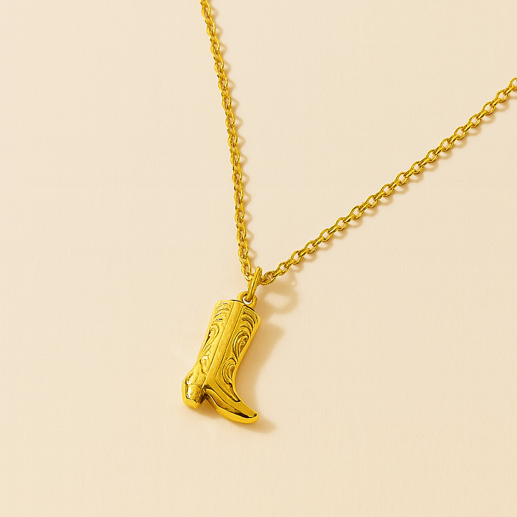 Cowgirl Boot Pendant — waterproof jewelry