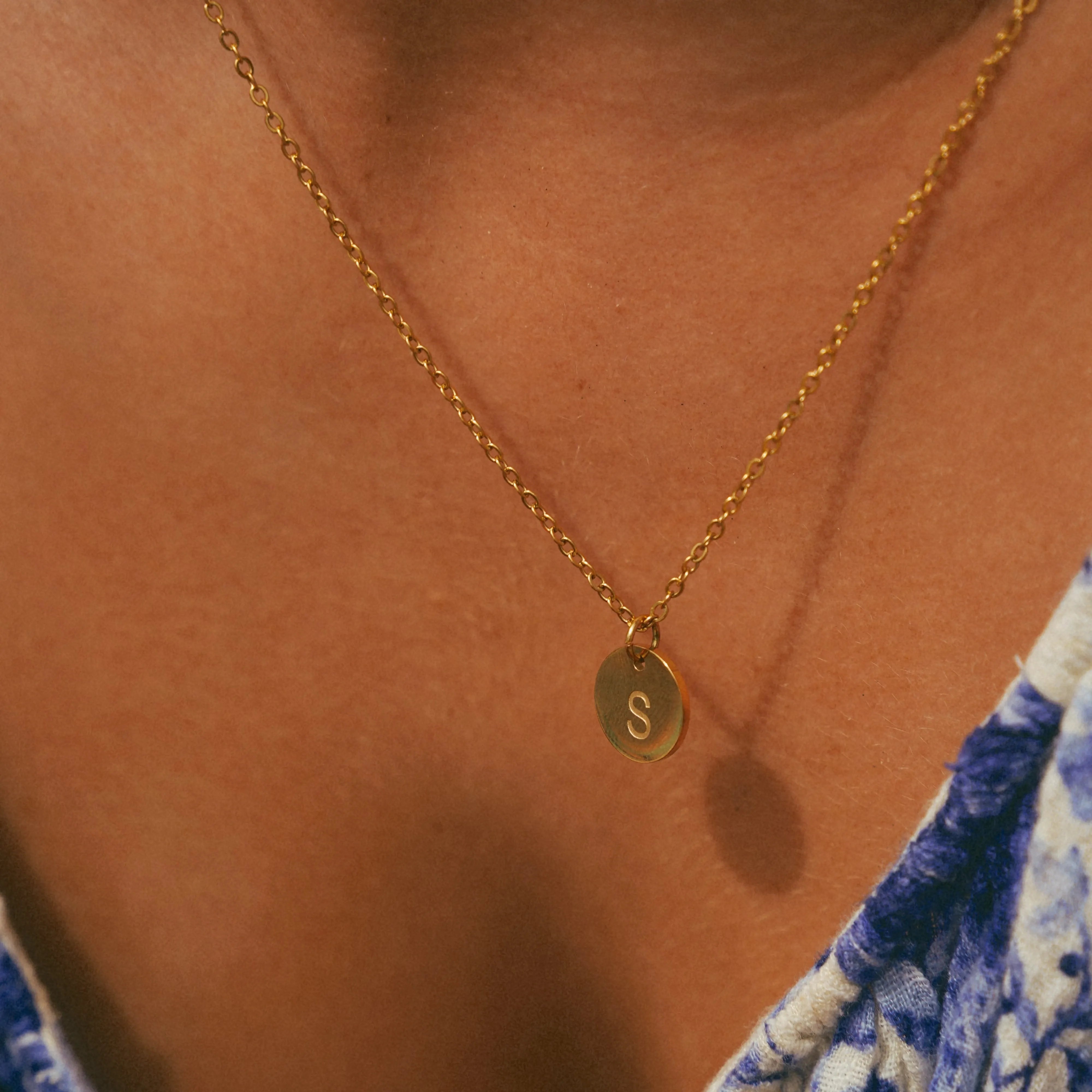 Aura Initial Necklace — view 3