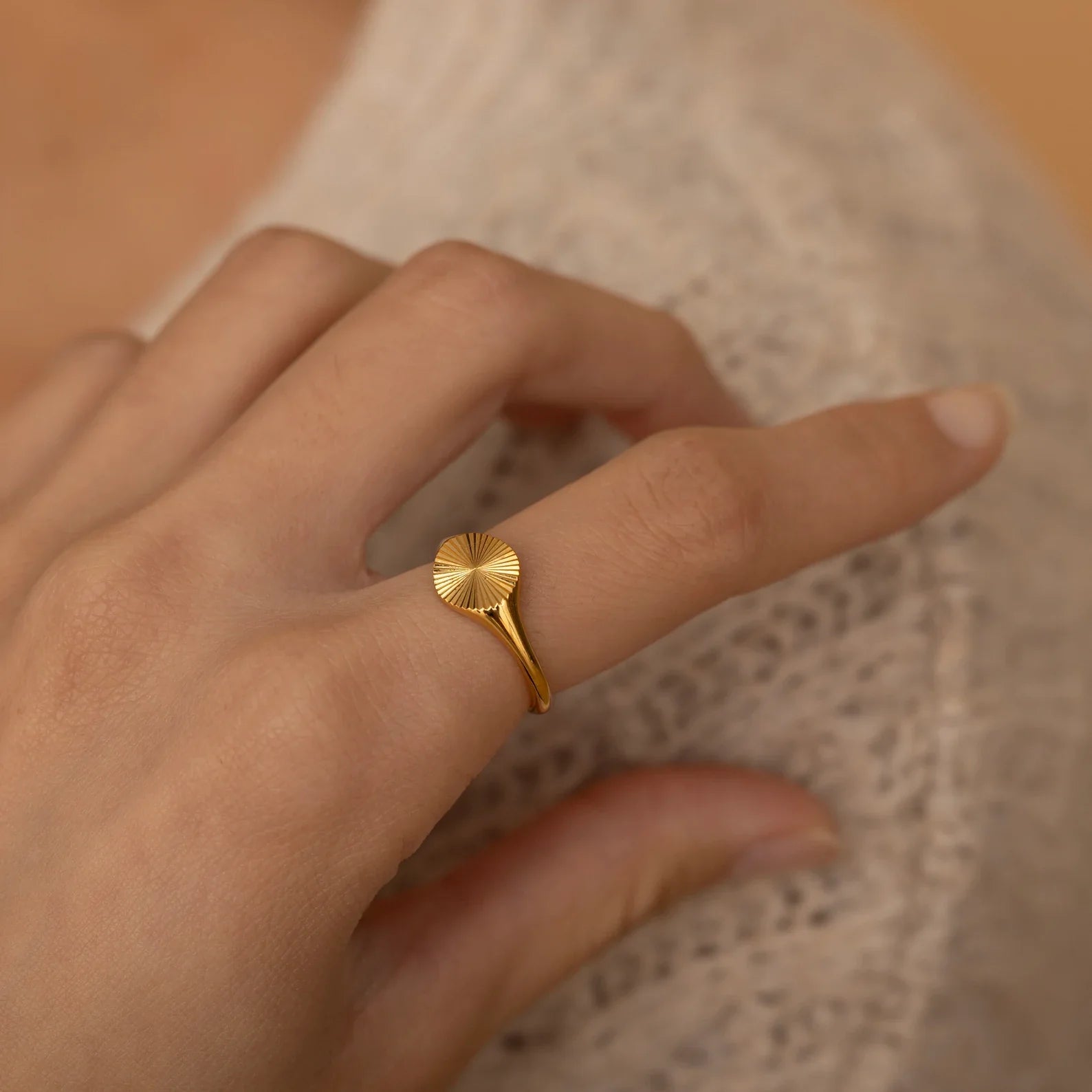 Sunburst Rising Ring — waterproof jewelry
