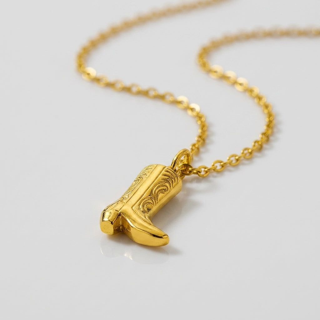 Cowgirl Boot Pendant — waterproof jewelry