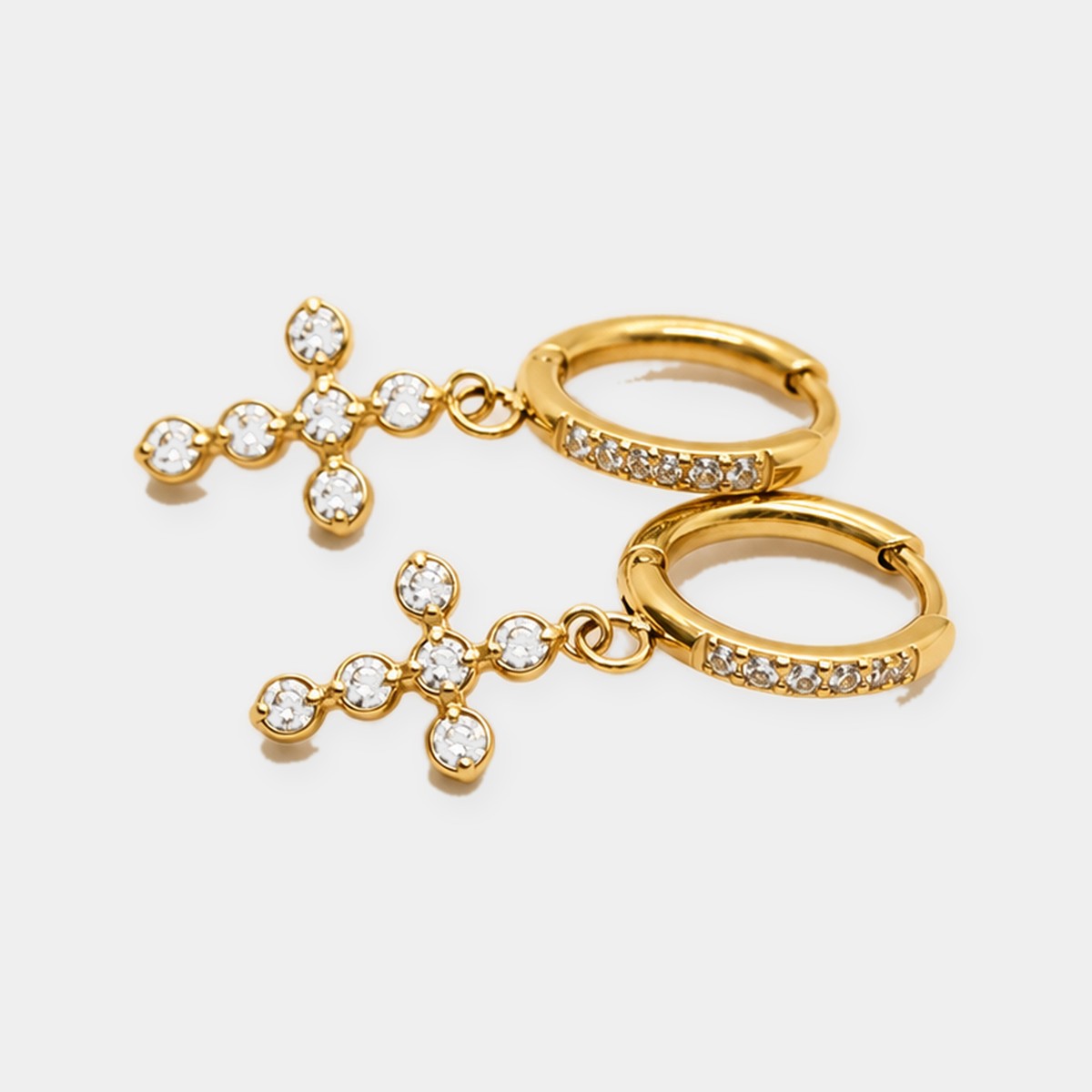 Lumi Cross Hoops