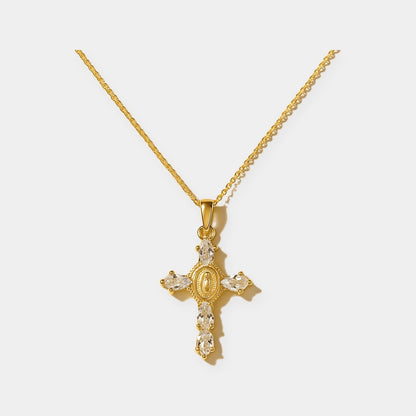 Virgin Mary Cross Pendants — waterproof jewelry