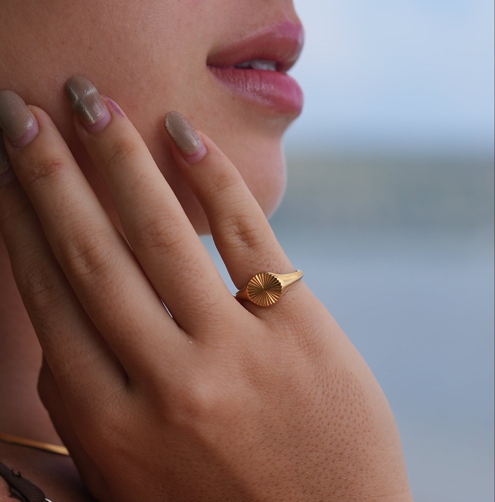 Sunburst Rising Ring — waterproof jewelry