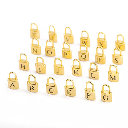 Initial Love Lock 18k Gold Necklace — waterproof jewelry