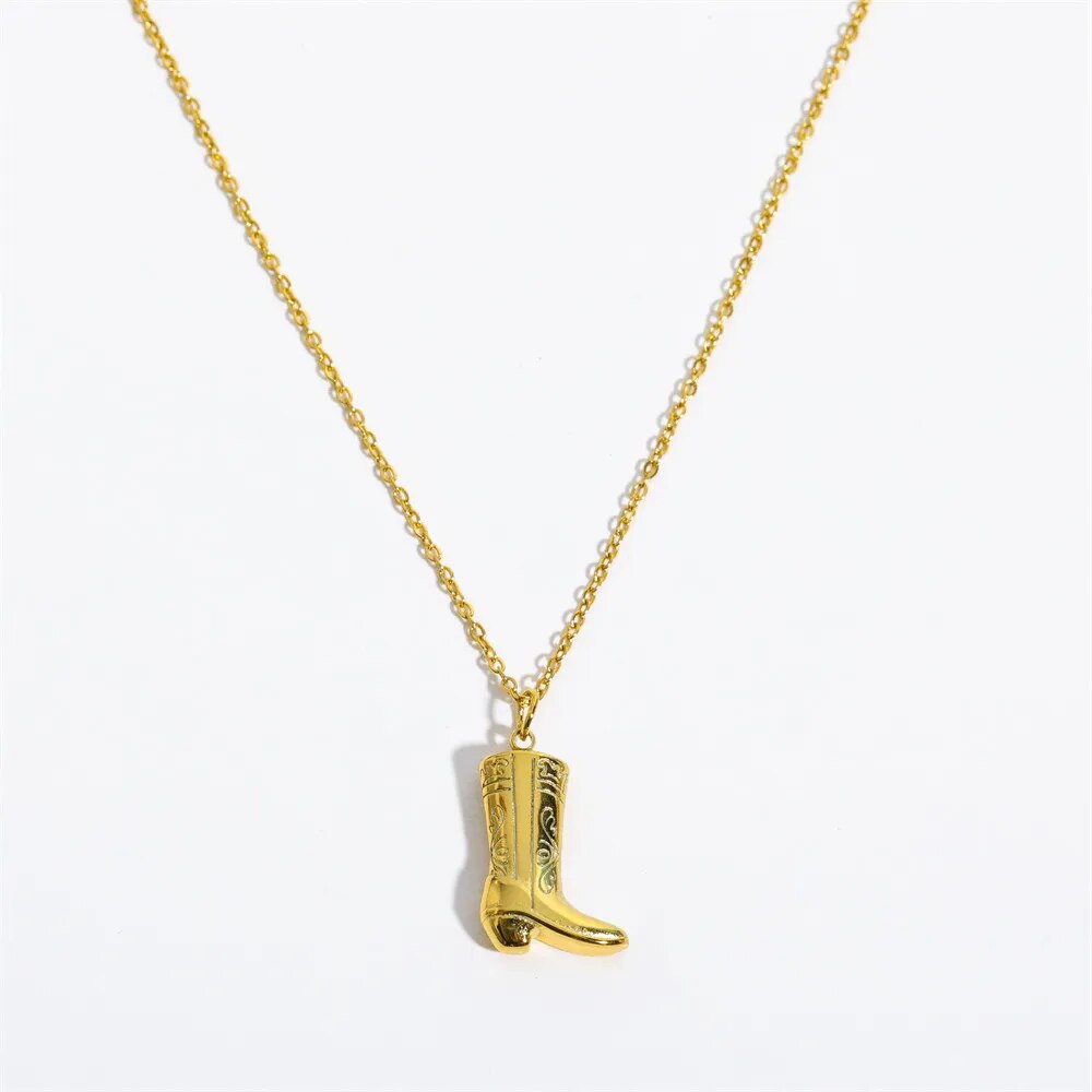 Cowgirl Boot Pendant — waterproof jewelry