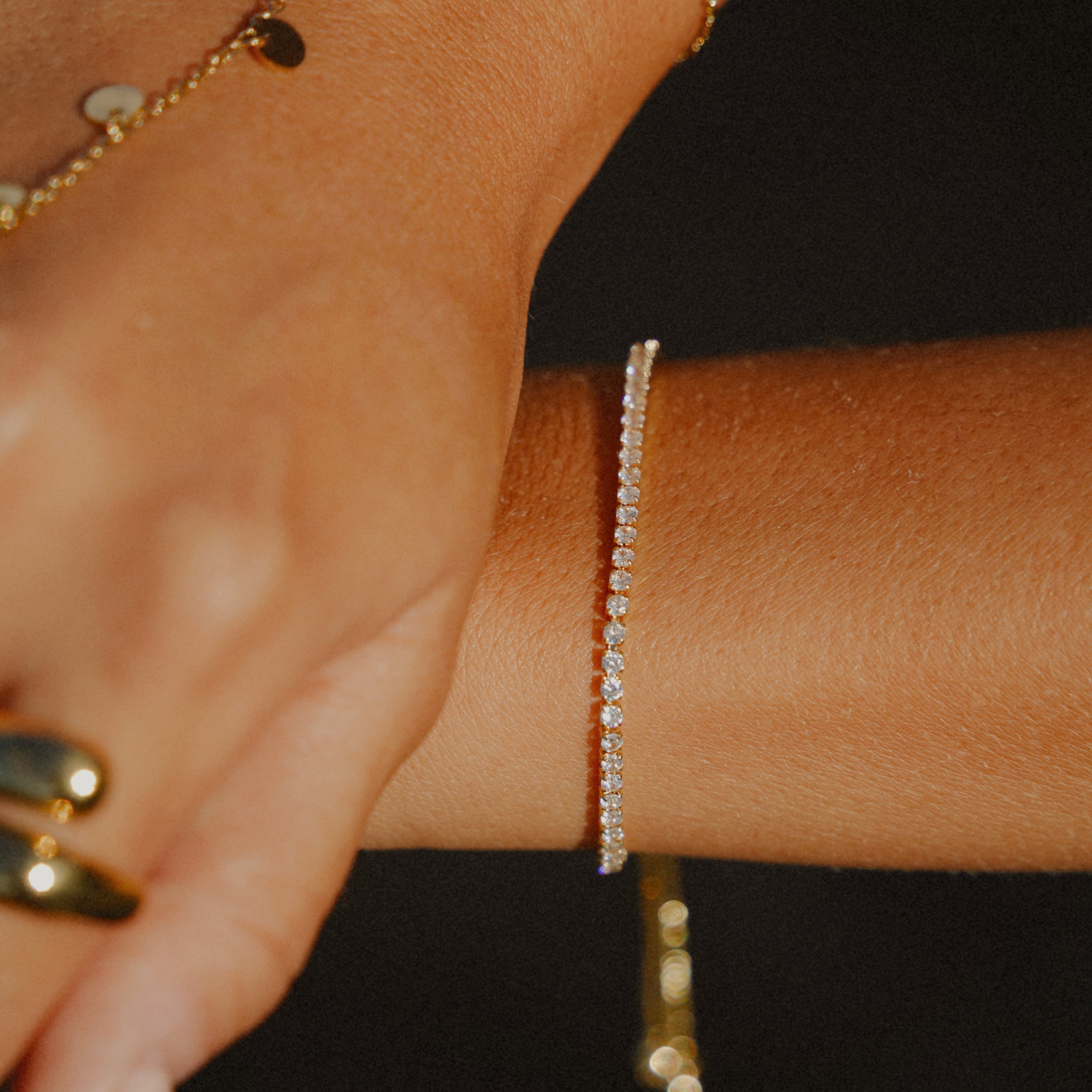 Adjustable Tennis Bracelet — waterproof jewelry