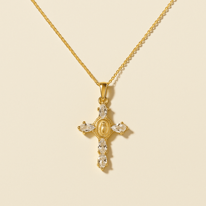Virgin Mary Cross Pendants — waterproof jewelry