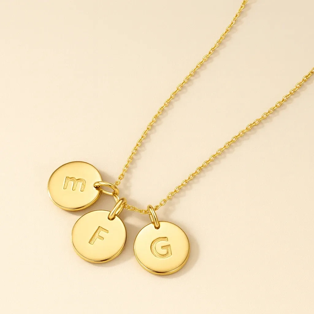 Aura Initial Necklace — waterproof jewelry