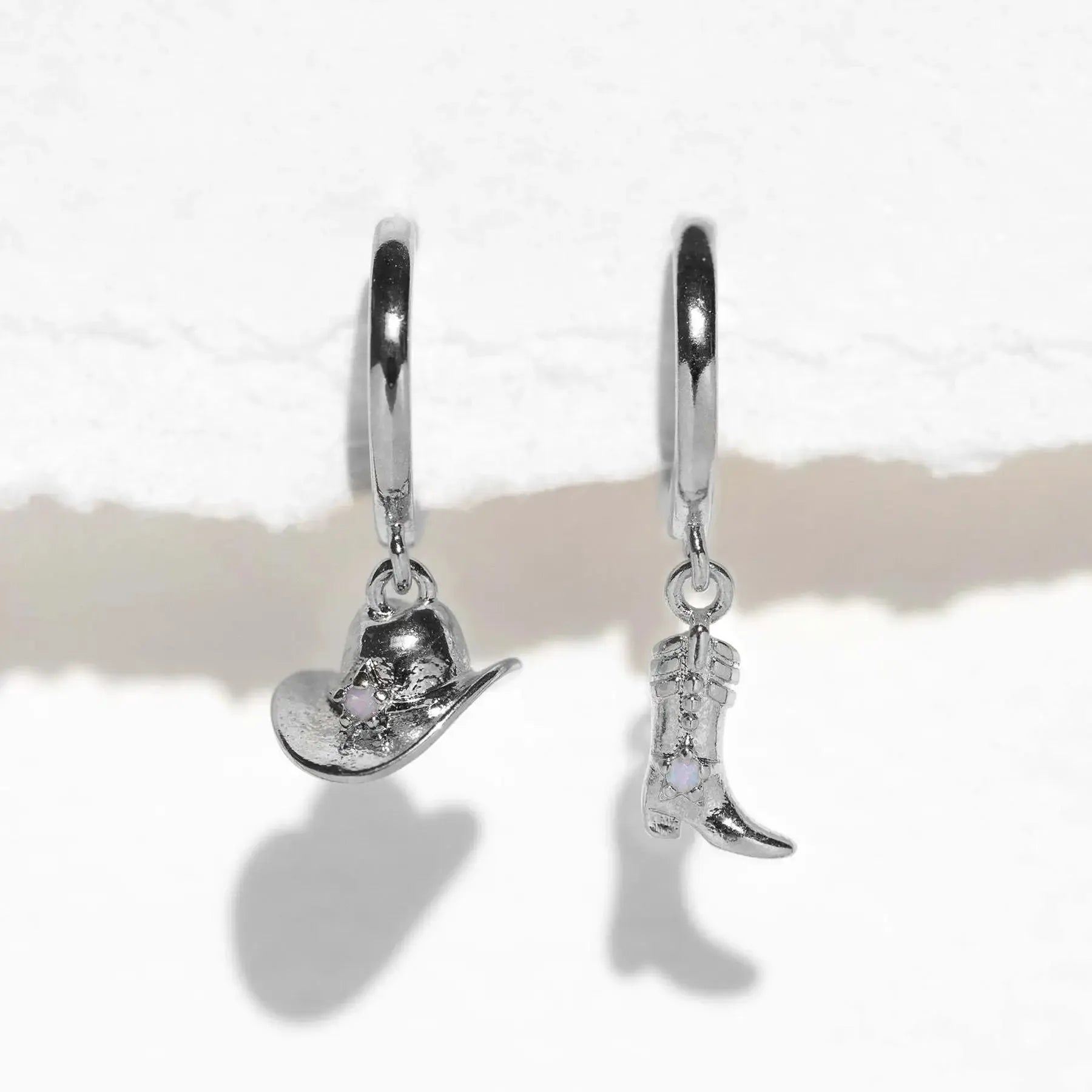 Cowgirl Opal Hoop Set — view 2