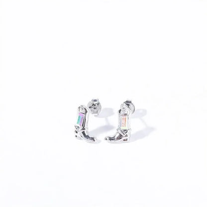 Cowgirl Opal Hoop Set — view 3