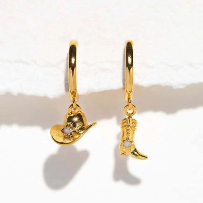Cowgirl Opal Hoop Set — view 5