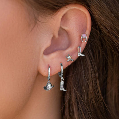 Cowgirl Opal Hoop Set — view 9