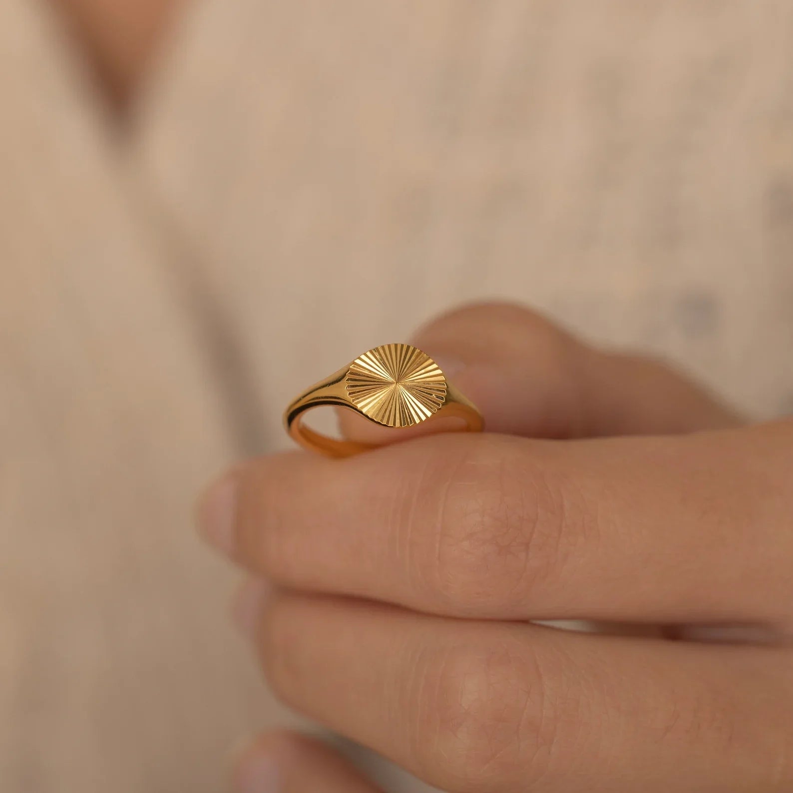 Sunburst Rising Ring — waterproof jewelry