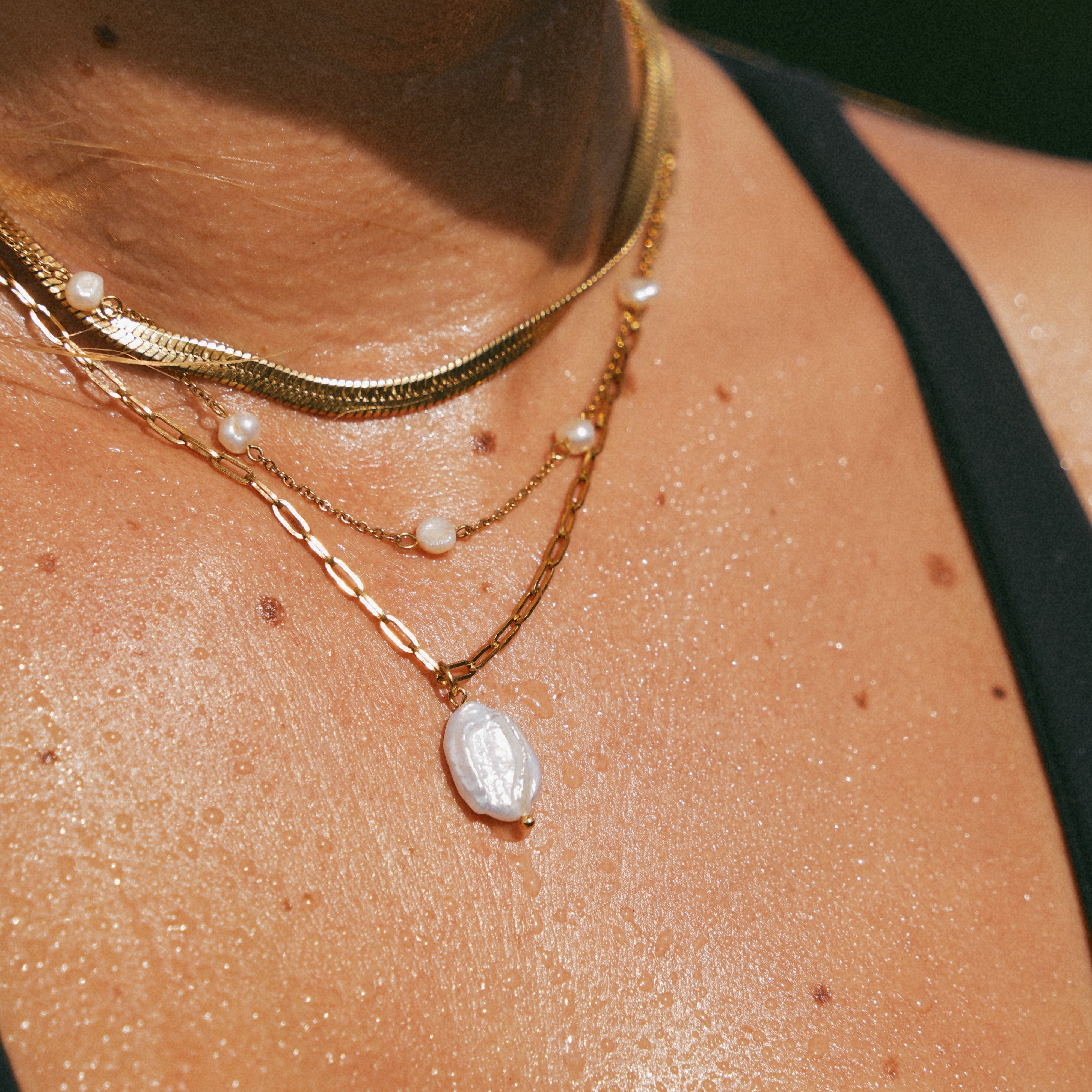 Hanalei Pearl Coin Necklace