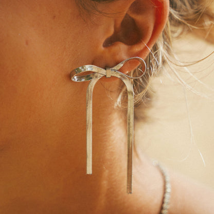 Ribbon Bow Earrings — waterproof jewelry