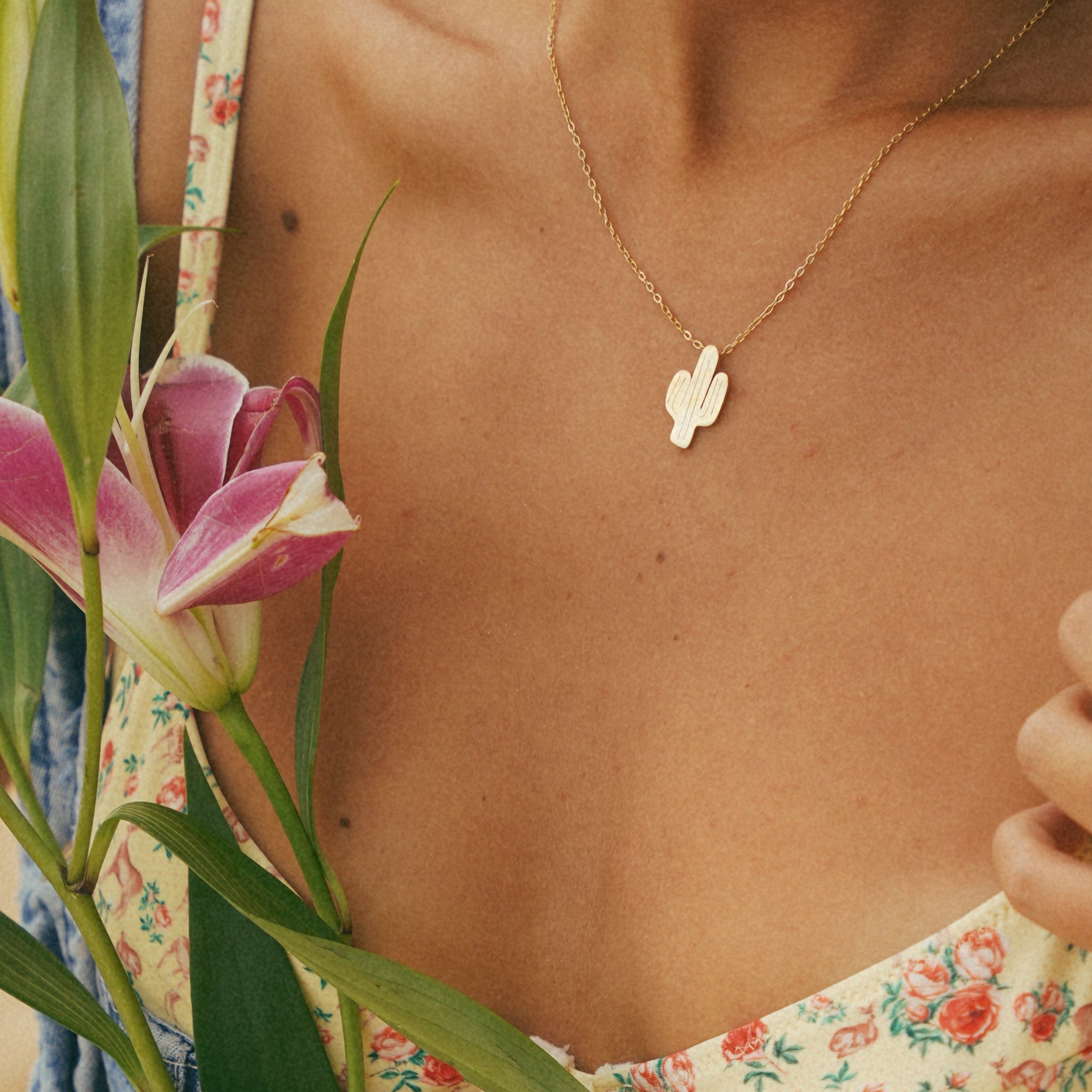 Cactus Pendant — waterproof jewelry