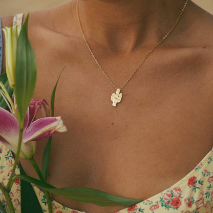 Cactus Pendant — waterproof jewelry
