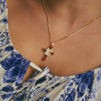 Virgin Mary Cross Pendants — waterproof jewelry