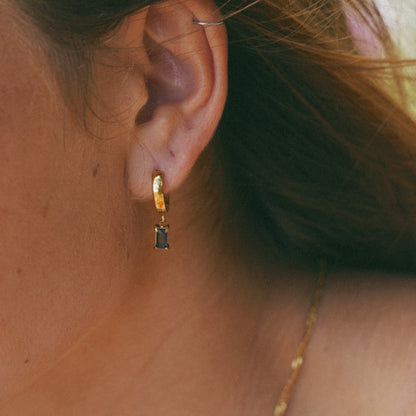 Bella Birthstone Huggies Earrings