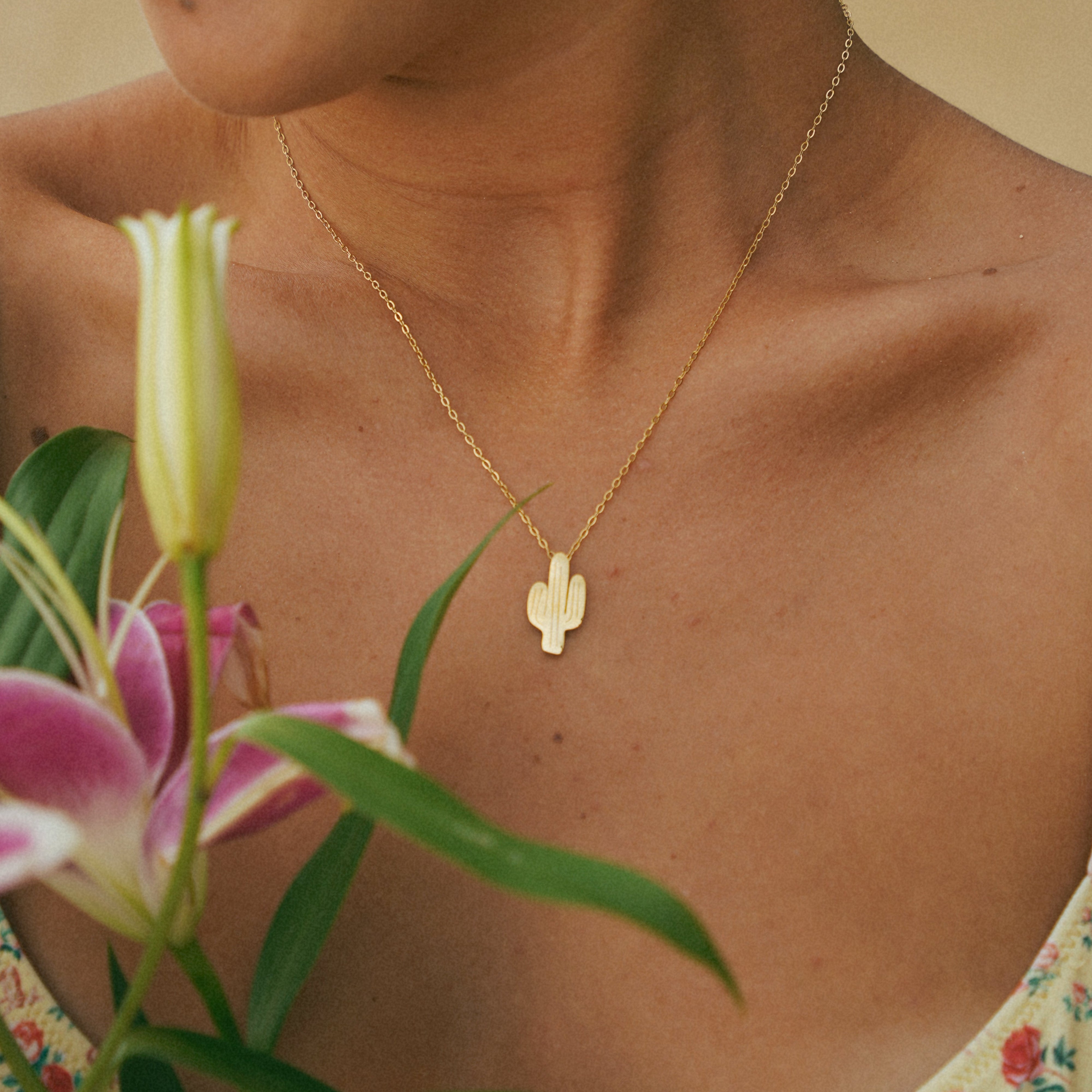 Cactus Pendant — waterproof jewelry